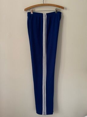 Vintage 1960s 70s Cobalt Side Stripe Warm-up Sweats.